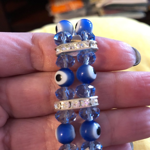 RARE KIRKS FOLLY EVIL EYE STRETCH BRACELET - Picture 3 of 3